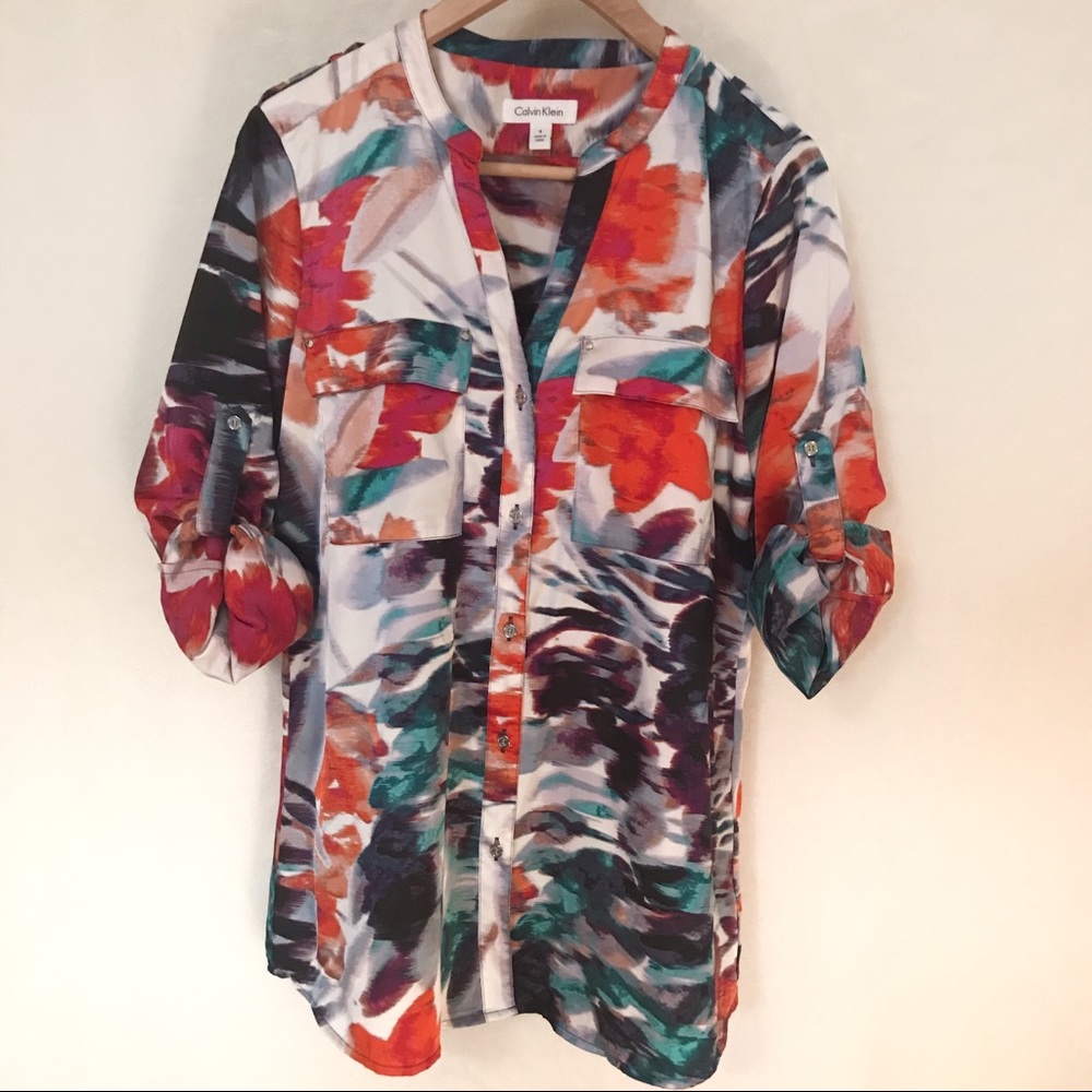 Calvin Klein Button Down Blouse - image 1
